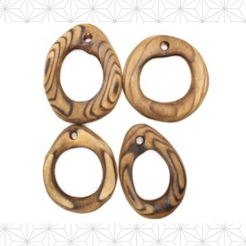 焼杉リング pk-204 パーツ 天然素材 材料 和雑貨 オリジナル 手作り