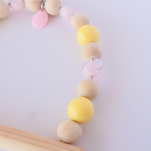 小鳥のブランコ（S）】ハート（ピンクハート・イエロー）〈小型