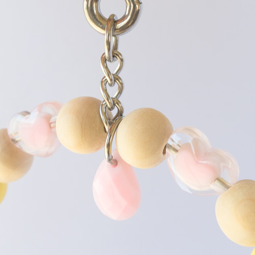 小鳥のブランコ（S）】ハート（ピンクハート・イエロー）〈小型