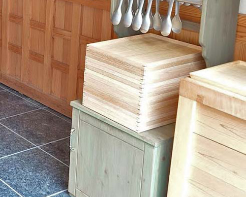 パン屋さんのトング掛けラック ミストグリーン 棚・シェルフ・ラック