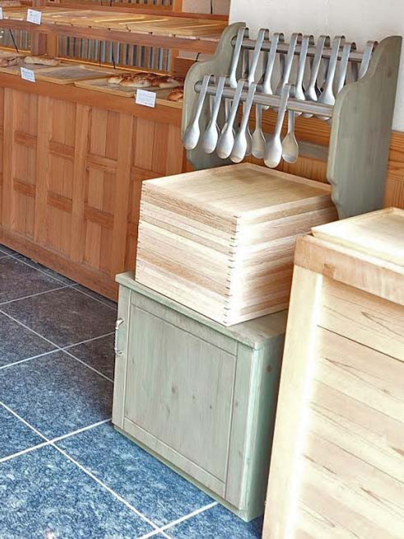 ハンドメイド ハイテーブル ミストグリーン【送料込み】