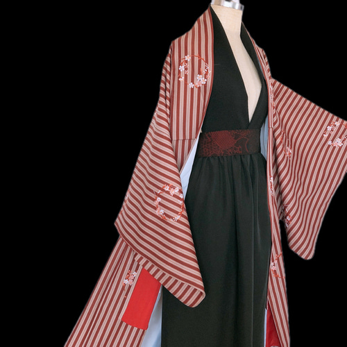 着物用羽織 本革 茶色 和装用 からい コート 着物用コート 袖付け