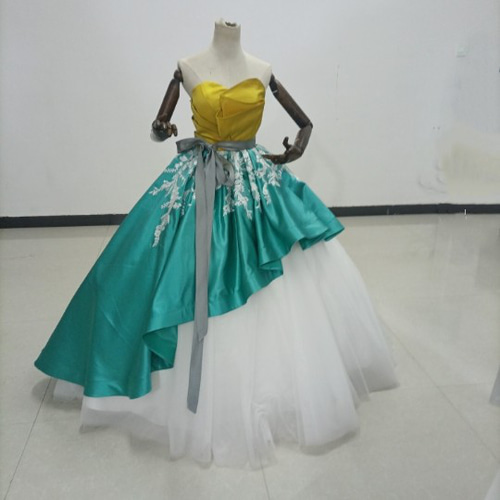 送料無料！抜群のおしゃれ見え バイカラー カラードレス エンパイア