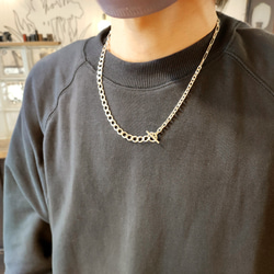 時尚的 925 銀項鍊 (C)，配有可排列的混合鏈條。推薦給韓國時尚和 K-POP 粉絲 第6張的照片