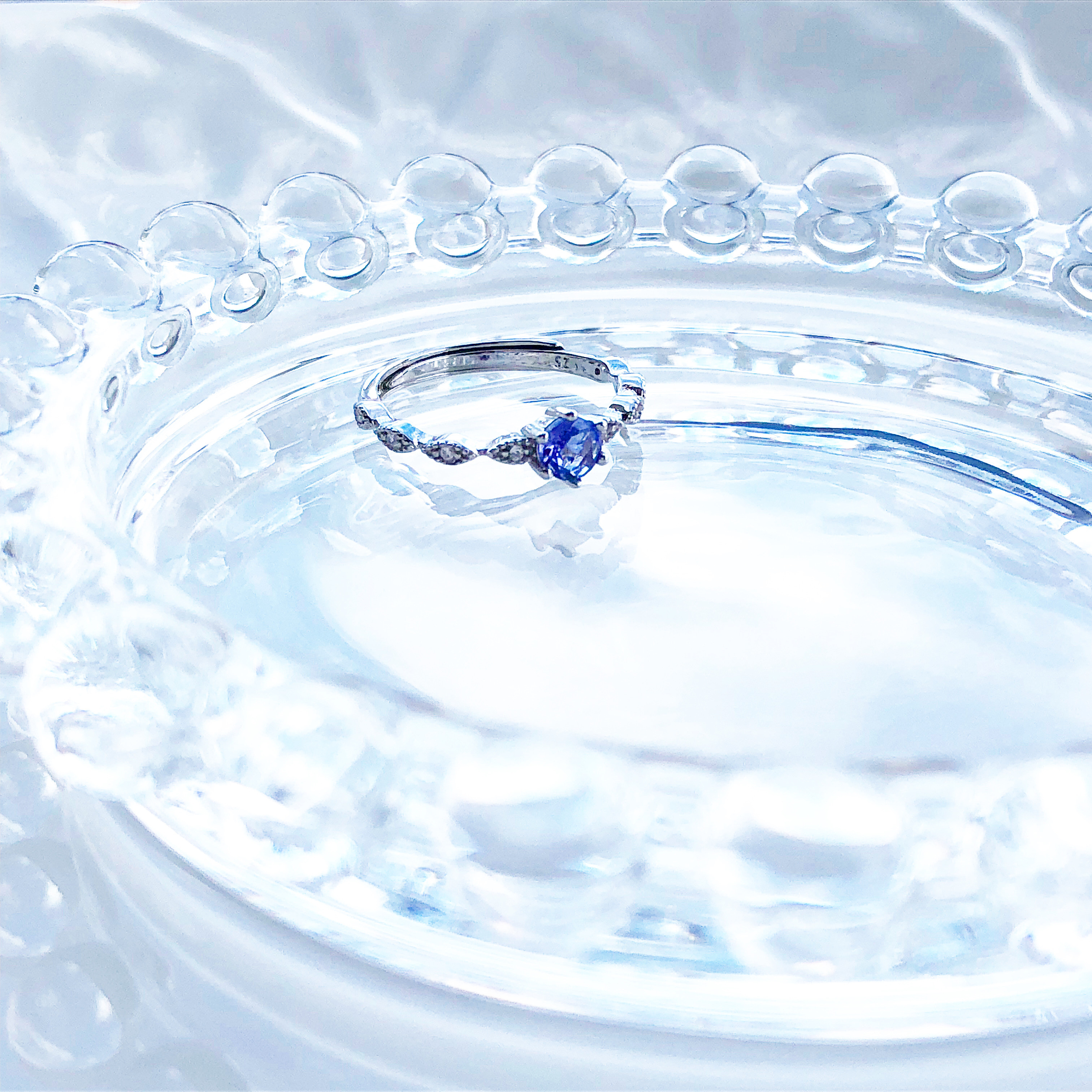 silver925 タンザナイト〜ディープカラー〜˚✧₊⁎ マーキスレースリング【天然石Sサイズ】