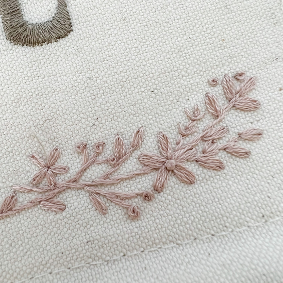 【特別価格！】手刺繍のナチュラル名前旗 4枚目の画像