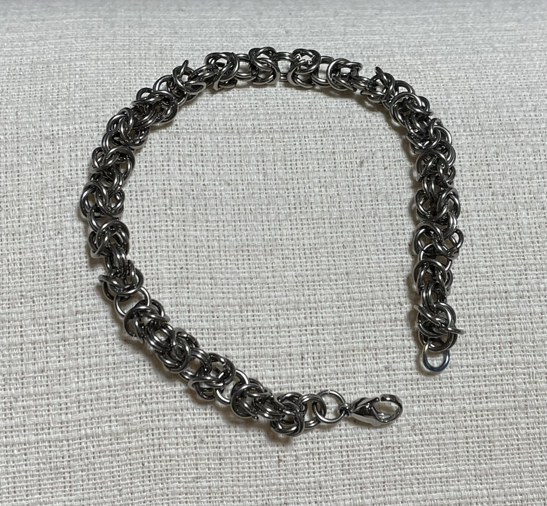 [送料無料]チタンチェーンブレスレット(鈍色)