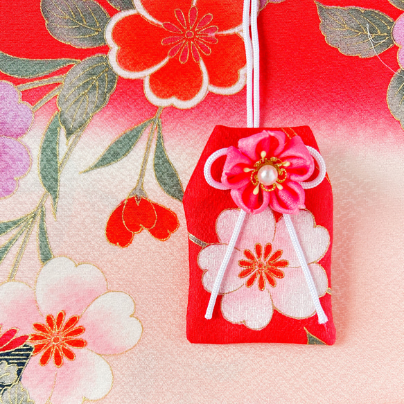 （桜花）元巫女が作る花のお守り袋 1枚目の画像