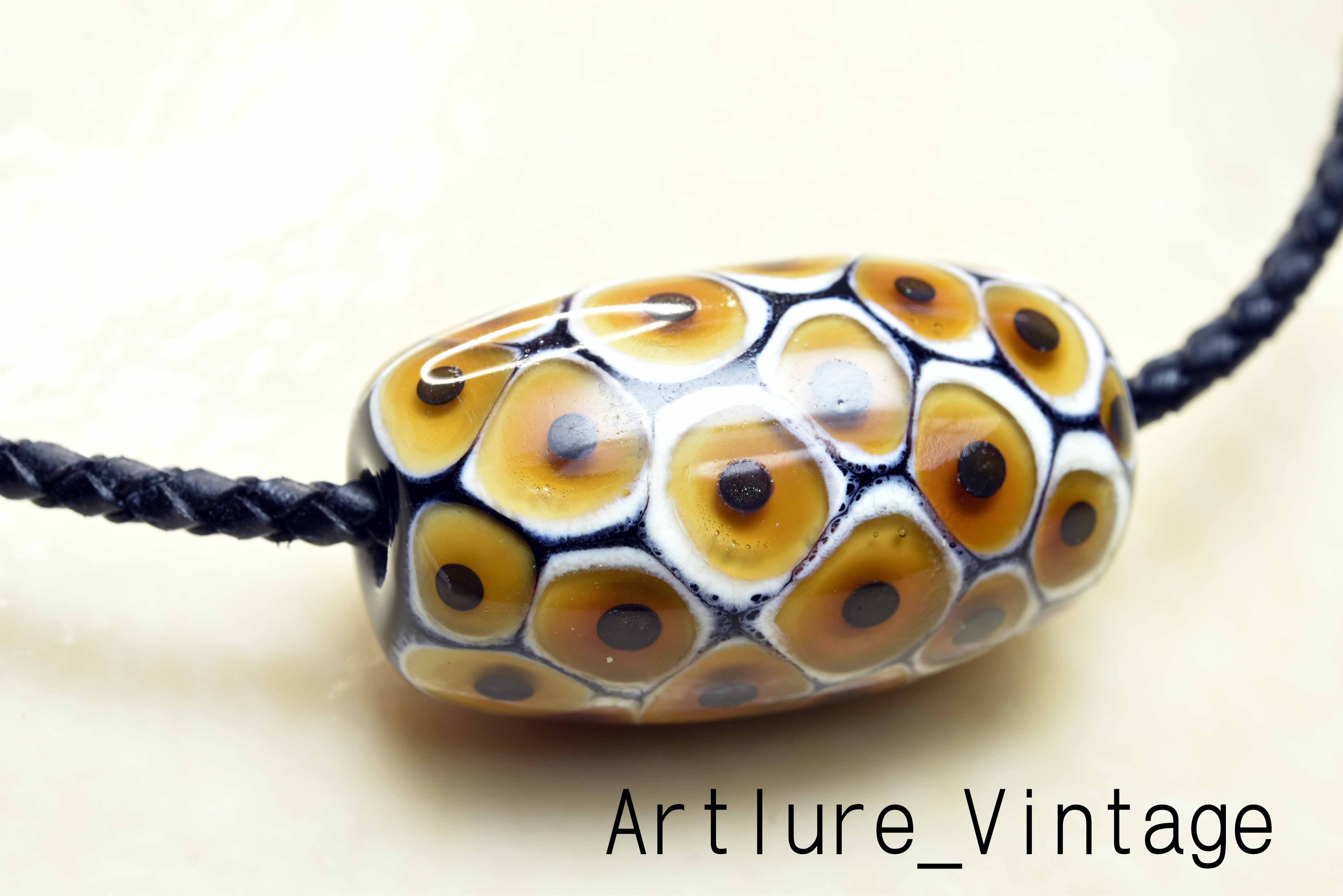 創作トンボ玉　　オッキオ　ガラスのジュエリー　*ペンダントト（10438-478）作家物一点物 5,698円