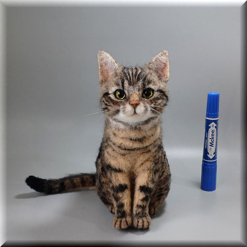 リアルなキジトラ子猫が完成するまで【羊毛フェルト制作