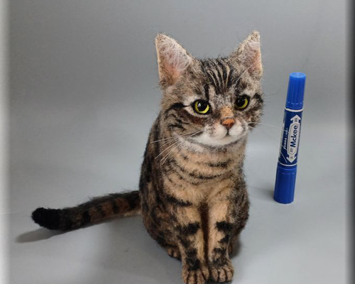meiya 羊毛フェルト いたずらベビーにゃんこふわふわバッグ