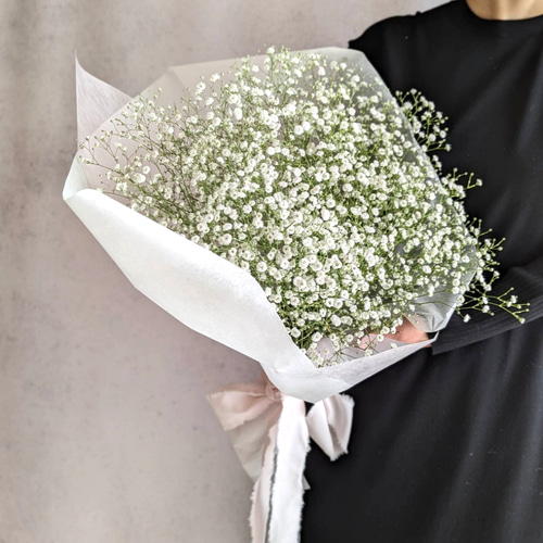 生花でも！ドライでも！両手いっぱいのかすみ草のブーケ ブライダル