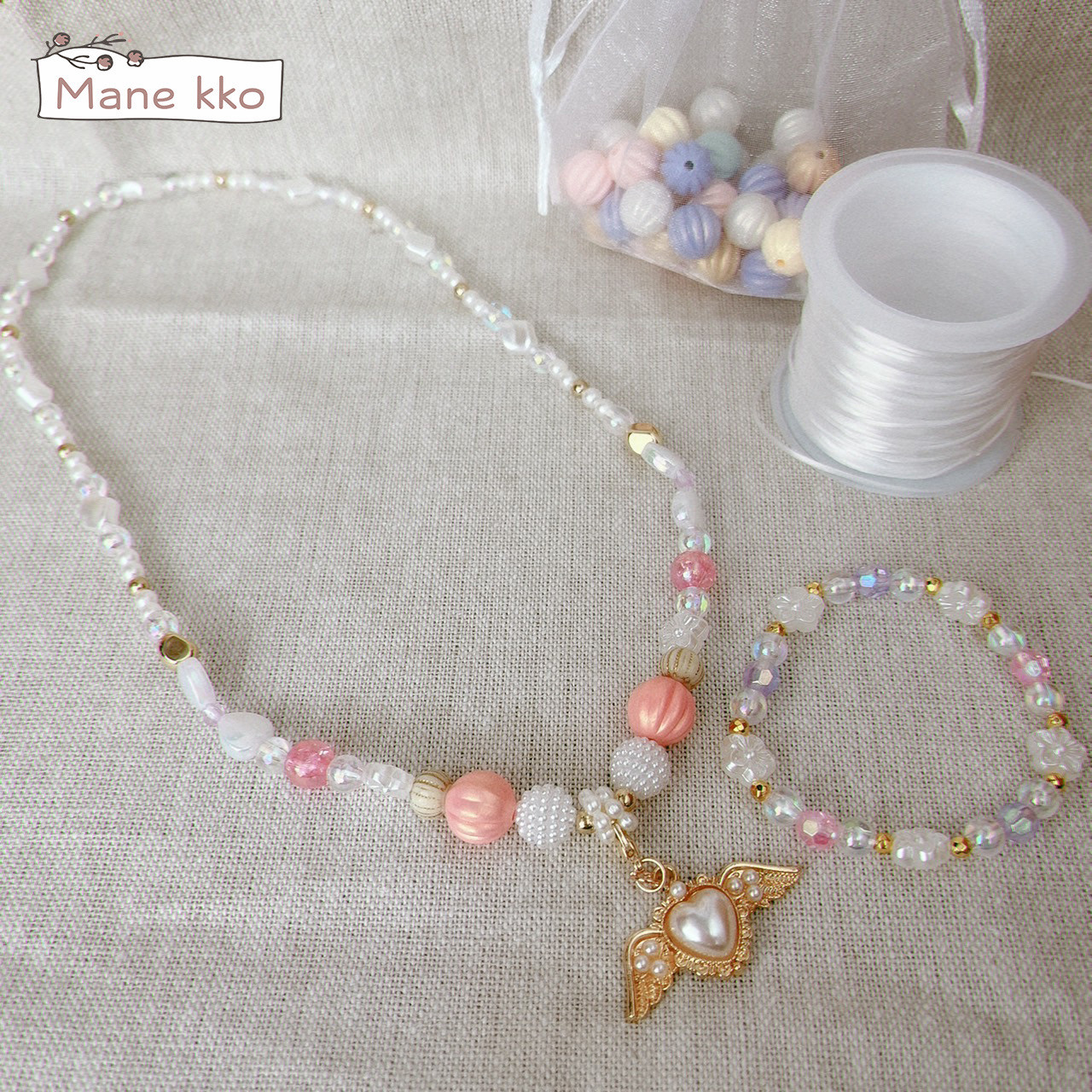 Twinkle Etoile ハンドメイド 作家 ブレスレット うさぎ ピンク