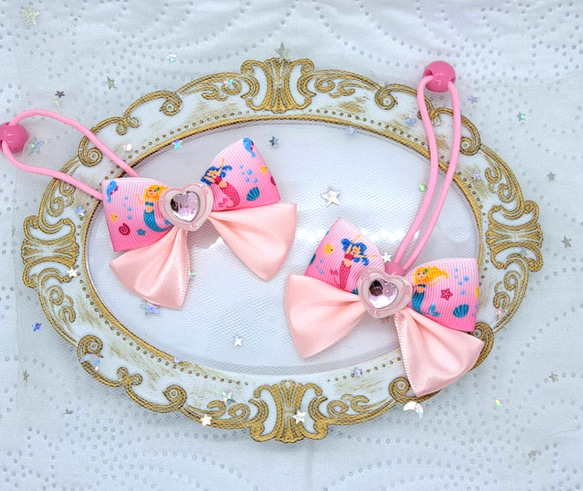 ✴️人魚姫ピンクリボンヘアゴム✴️ 雑貨・その他 Fairy Ribon 通販