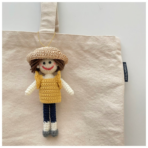 送料無料】ドールチャーム 手編み あみぐるみ あみぐるみ himawari