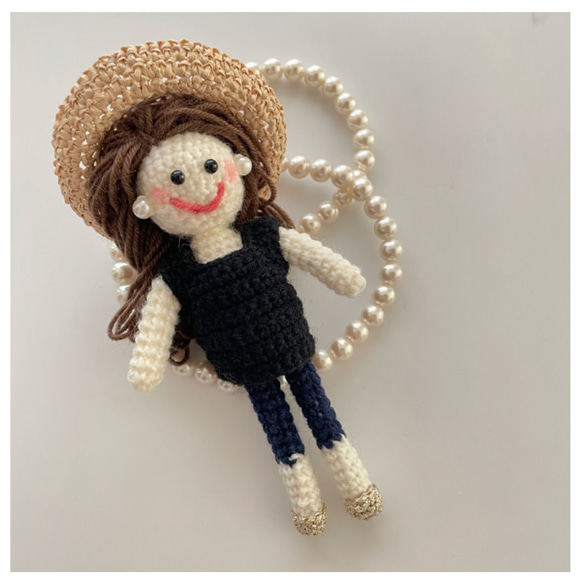 送料無料】ドールチャーム 手編み あみぐるみ あみぐるみ himawari