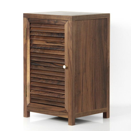 玄関ロッカー収納 ブラインドボックス 無垢材 茶器棚 キャビネット