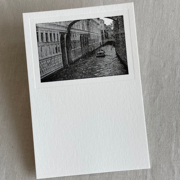 旅photoポストカード　ヴェネツィア　小運河の風景　活版印刷 5枚目の画像