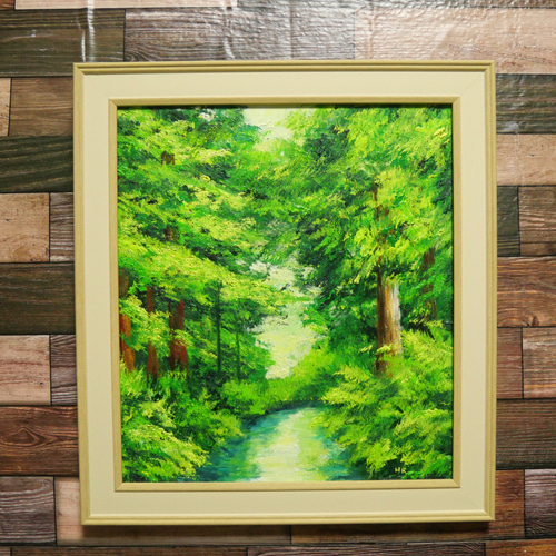 油絵 絵画 緑の森【色紙】 絵画 HR 通販 15665343|Creema 油絵 絵画 緑の森【色紙】 絵画 HR 通販 15665343|Creema