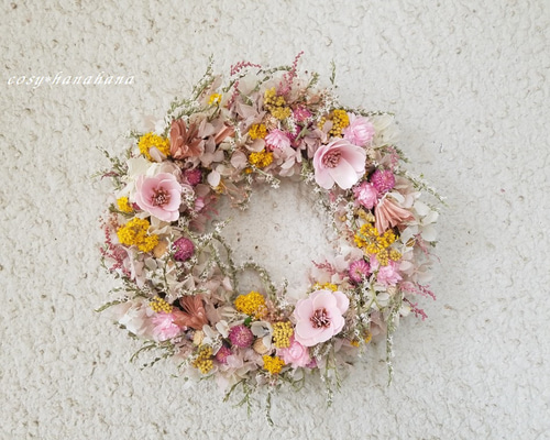 花吹雪のwreath リース cosy 通販 15665351｜Creema(クリーマ)