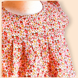 お花畑にいるみたい！フランス製子供服 ！春夏ワンピース・ローブフルール/100サイズ/ギフトにも♬ 3枚目の画像