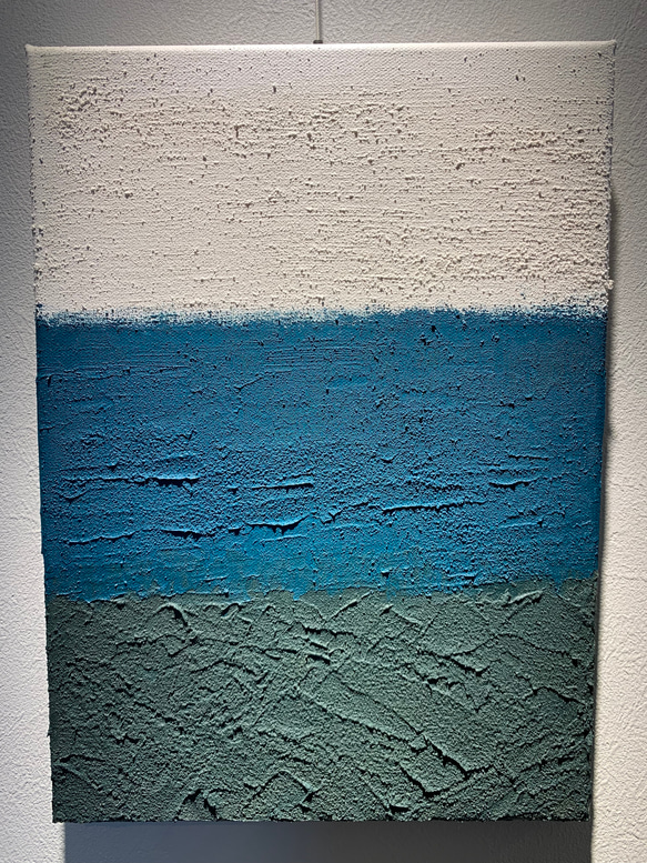 アートパネル　アクリル画　海　キャンバス　（trico_blue sea 01） 3枚目の画像