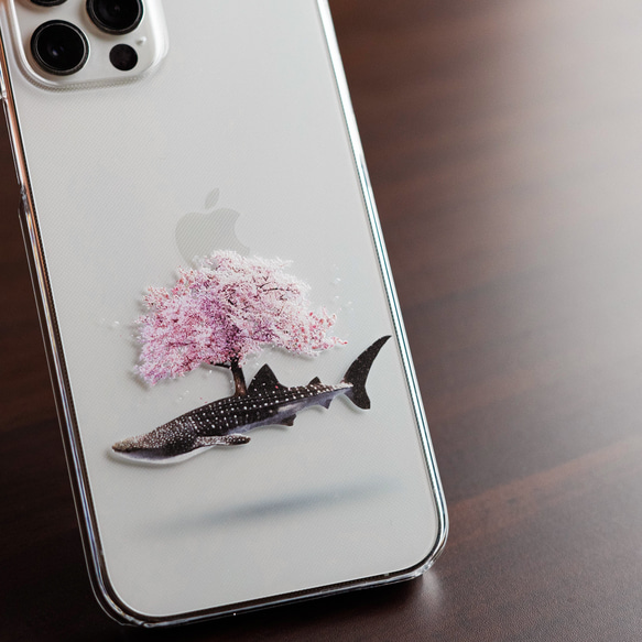 クジラツリー＆サメツリー（桜ver：スピンオフ） スマホケース：iPhone15〜 10枚目の画像