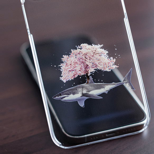 クジラツリー＆サメツリー（桜ver：スピンオフ） スマホケース：iPhone15〜 12枚目の画像