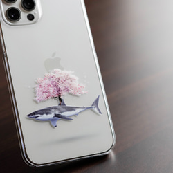 クジラツリー＆サメツリー（桜ver：スピンオフ） スマホケース：iPhone15〜 13枚目の画像