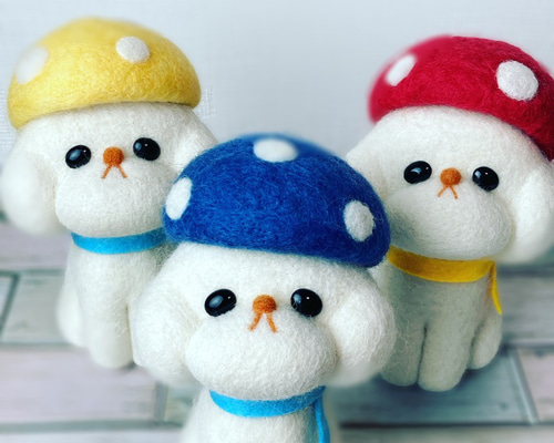 有名作家様 羊毛フェルトかぶりもの きのこ帽子 844633a26f3a78f4a0fcc9ce2a25e0