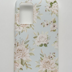 スマホケース Xperia AQUOS Galaxy iPhone 対応 White rose2 m-574 3枚目の画像
