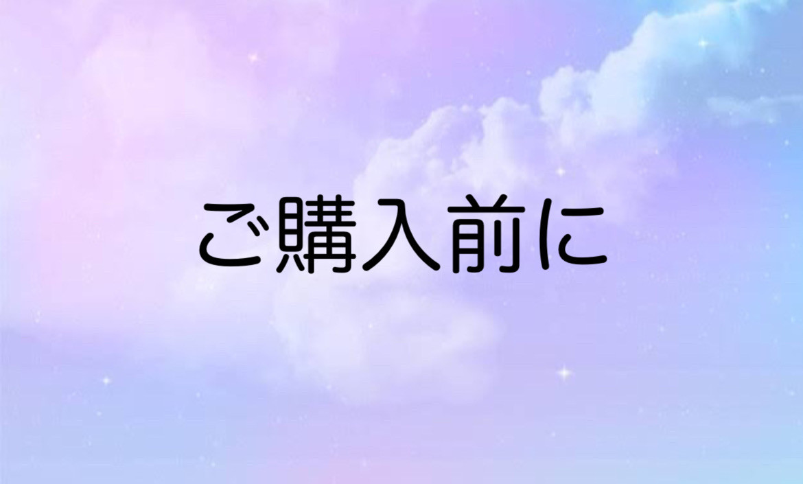 ご購入前にこちらを一読お願い致します★