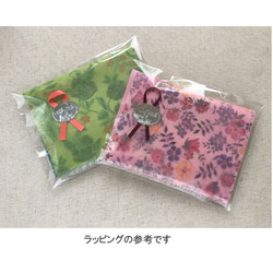 【送料無料】　L字ファスナー　コインケース　キーケース　ネイビーの織柄 7枚目の画像