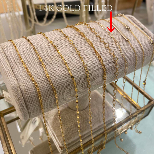 14K GOLD FILLED】ボストンチェーンブレスレット 14KGF(別売  