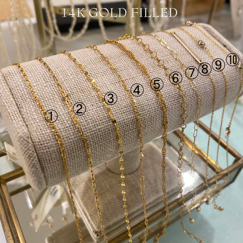 14K GOLD FILLED】ボストンチェーンブレスレット 14KGF(別売  