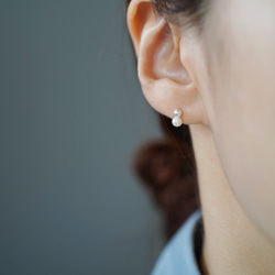 [Silver925] 淡水珍珠混合雙迷你耳環 3 (TM-E270,TM-E271) 第6張的照片