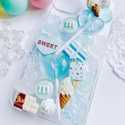 CANDY POP  ice mint  お菓子のiPhoneケース　フェイクスイーツ 2枚目の画像