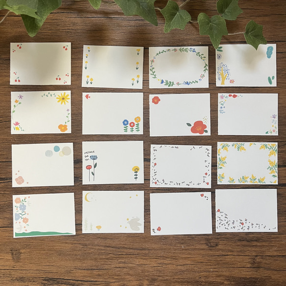 お花ver】アルバムに使えるメッセージカード⭐︎64枚 メッセージカード