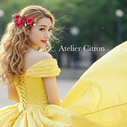 髪飾り 赤薔薇 結婚式 成人式 美女と野獣 ゴールド ヘアアクセサリー