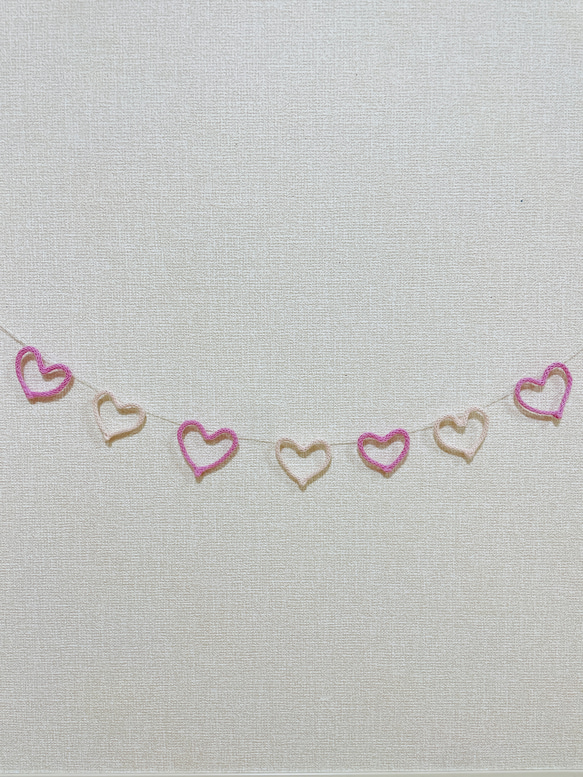 ウールレター ハートガーランド ガーランド fleurs blanches 通販