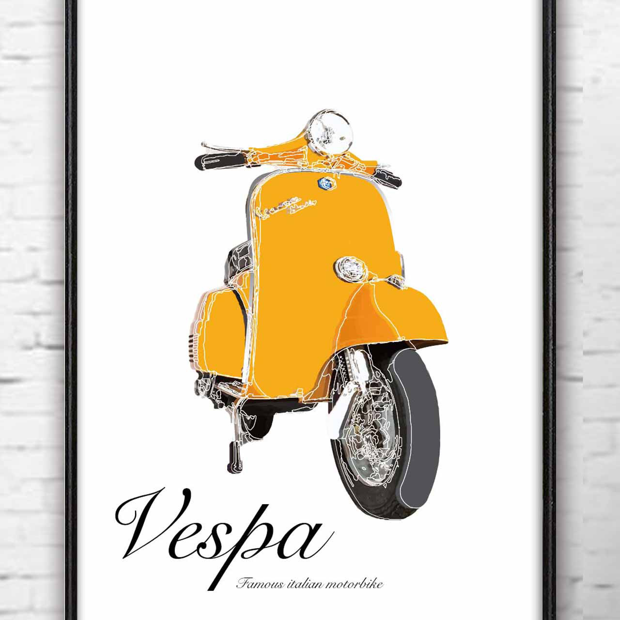 イタリアの風 バイク ベスパ 送料無料 おしゃれ アート アート