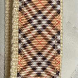 3.0幅 チェック柄 リボン縫い付け　ショルダー紐　 6枚目の画像