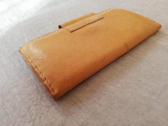 【vintage】simple wallet　ナチュラル　ピッグスキンレザー 9枚目の画像