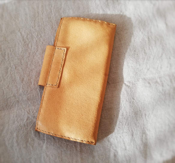 【vintage】simple wallet　ナチュラル　ピッグスキンレザー 8枚目の画像