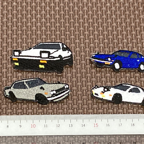 オリジナル　自動車　アイロン接着タイプ あの頃の名車刺繍ワッペンセット【アイロン接着タイプ】 ワッペン