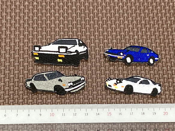 オリジナル　自動車　アイロン接着タイプ あの頃の名車刺繍ワッペンセット【アイロン接着タイプ】 ワッペン