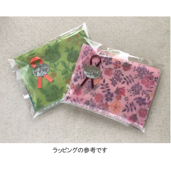 【送料無料】　L字ファスナー　コインケース　キーケース　抽象柄ピンクとグリーン 7枚目の画像
