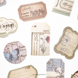 コラージュ素材 タグシールセット 30枚 label notes [AW471