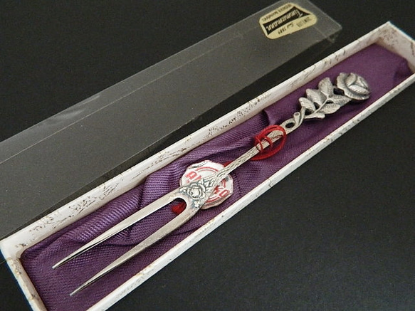 ヒルデスハイムローズ　バラ装飾ヴィンテージフォーク5本セット　刻印あり ヒルデスハイムローズ バラ装飾ヴィンテージフォーク5本セット 刻印あり