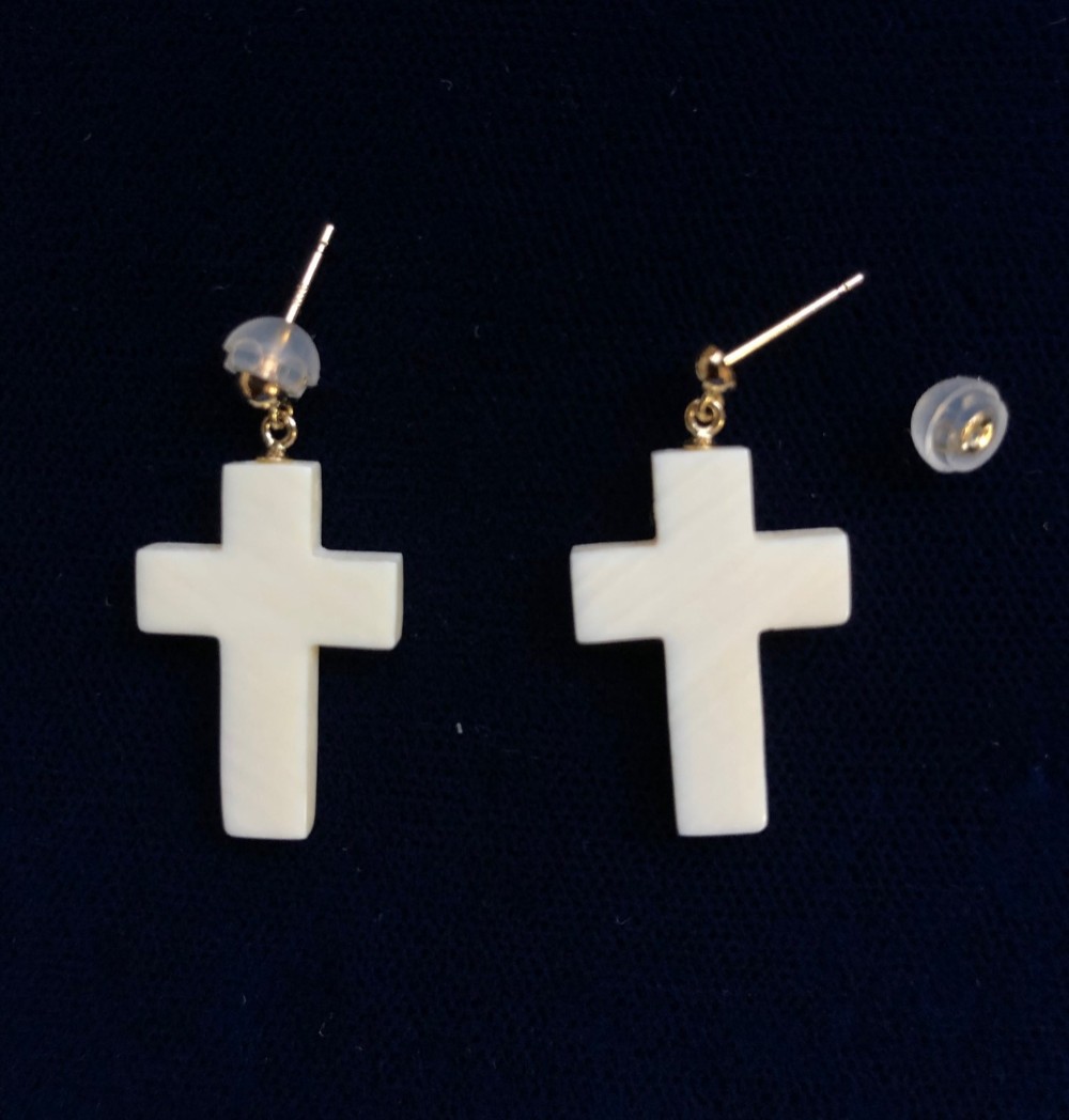 象牙　K18ピアス　YH-10